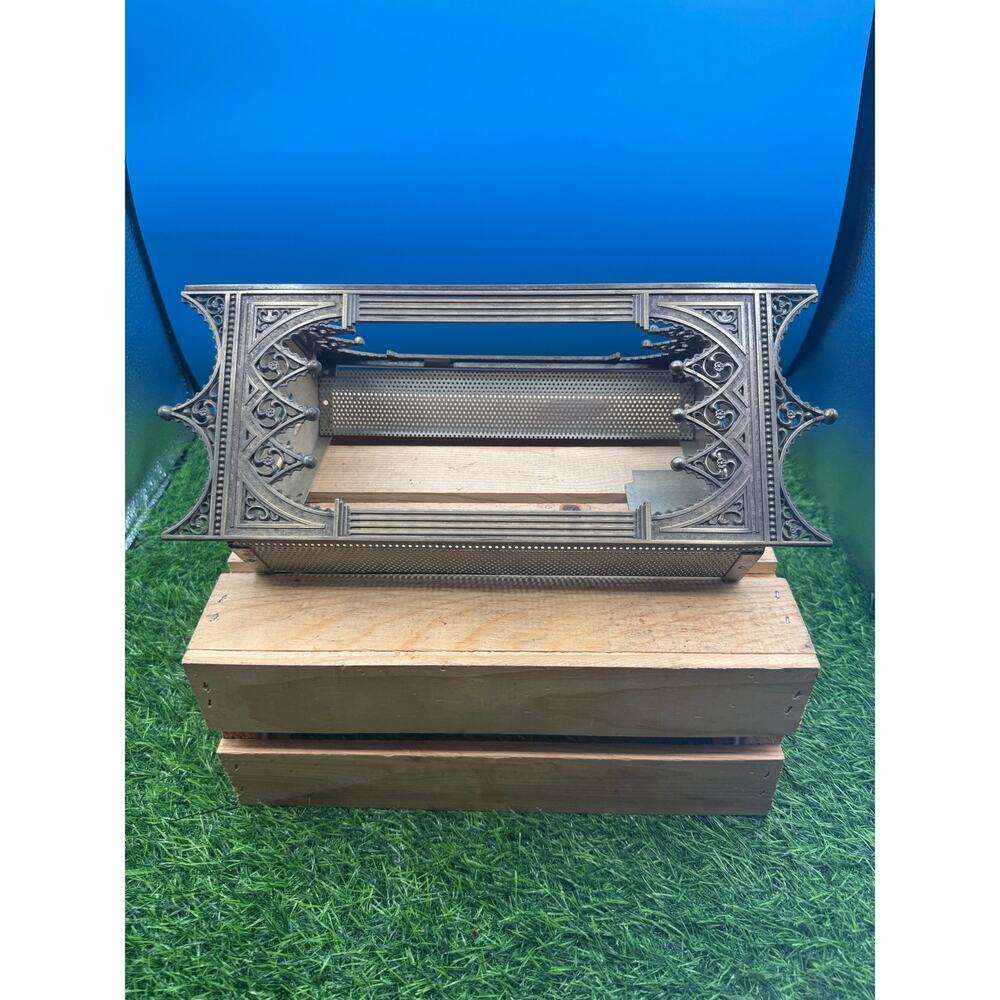 Vintage Gothic Style Cast Metal Planter Holder - Ornate Window Box Caddy